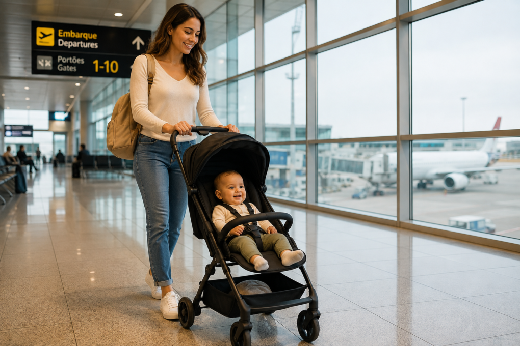 Melhores carrinhos de bebê para avião